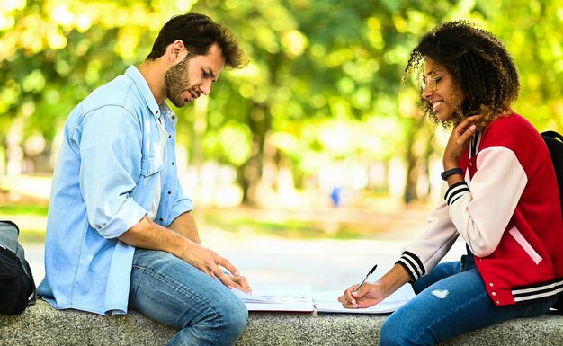 An academic advisor helping a student map out their college course pathway.