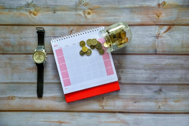 An image showing a calendar with income and expense entries, highlighting the irregular nature of freelance income. Sticky notes with budget categories (e.g., 