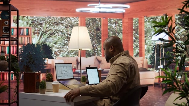 An individual receiving payment for a freelance project displayed on a tablet, in a vibrant co-working space. This represents generating additional income through side hustles and part-time work.