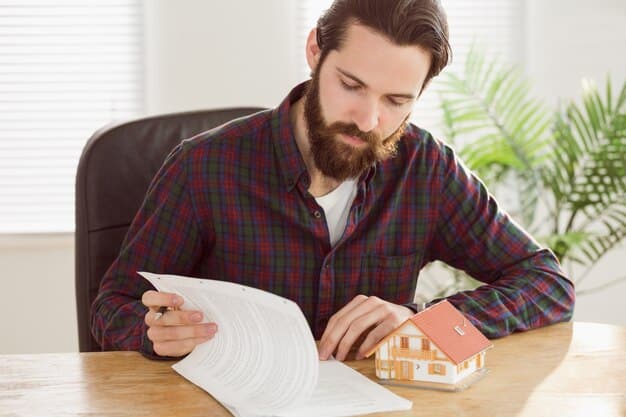 A close-up image of a person carefully reviewing estate planning documents. The setting should be professional, possibly an office with soft lighting. The focus should be on the seriousness and attention to detail required for estate planning.