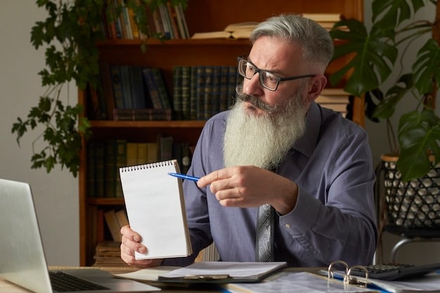 A small business owner is reviewing loan documents with an SBA representative, highlighting their resilience and determination to rebuild their business after a disaster.