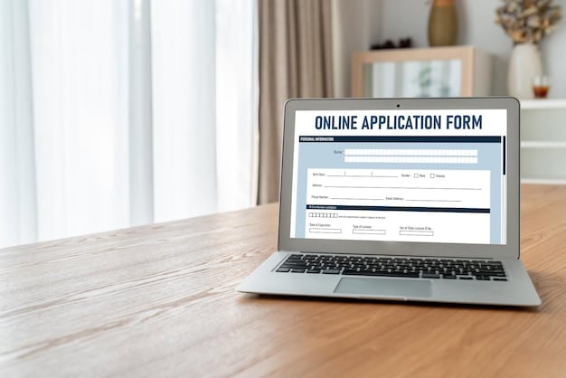 A close-up shot of a computer screen displaying the FAFSA application form. The form fields are partially filled out, showing details about income, assets, and student information. The focus is on the clarity and simplicity of the updated form, highlighting the reduced number of questions and the user-friendly interface.
