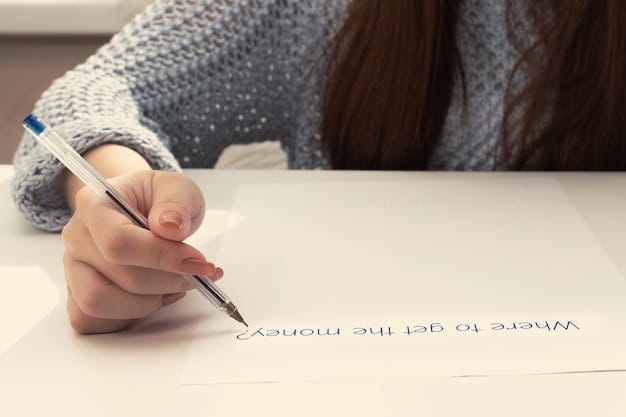 A close-up of a handwritten college application essay, showing revisions and thoughtful edits, with a pen resting on the paper. Focus on the effort and attention to detail.