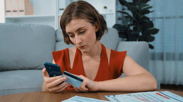 A person using a budgeting app on a smartphone, showing different budget categories and spending limits.