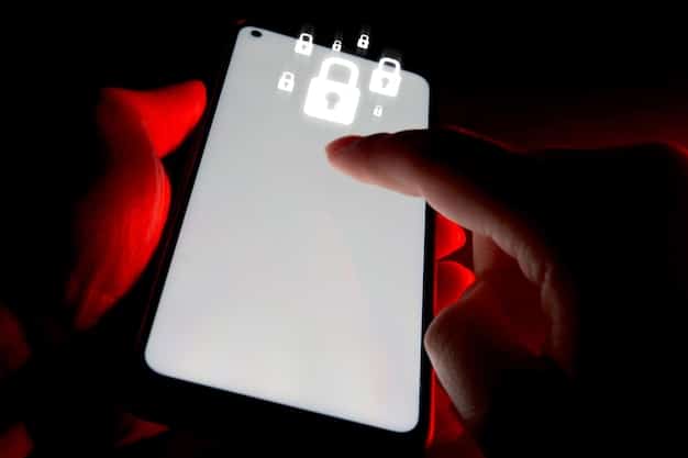 A close-up of a smartphone displaying a fake credit card alert, emphasizing the deceptive nature of SMS phishing scams in 2025.