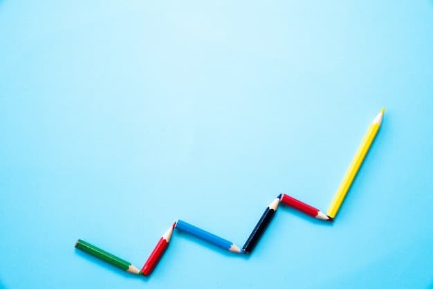 A graph showing the improvement in student learning outcomes over the past five years, as measured by a standardized test. The graph is displayed on a presentation slide during an accreditation review meeting.