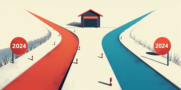 A graphic illustrating the comparison between a traditional four-year degree path (long, winding road) and a microcredential path (short, direct route), visually representing the time and focus differences.